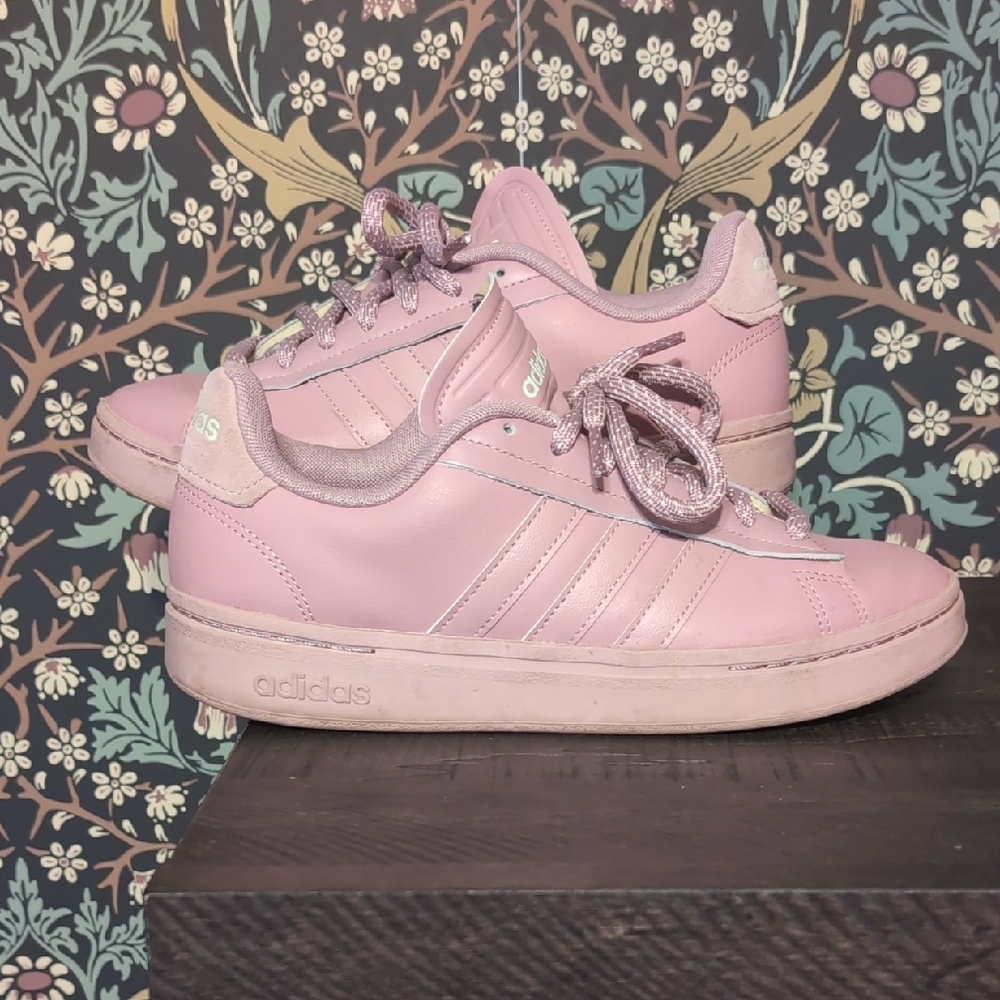 Adidas Pink Sneakers with Monochromatic Design